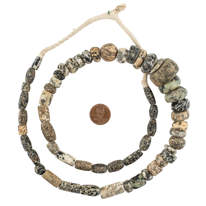 Ancient Mali Granite Stone Beads #17485
