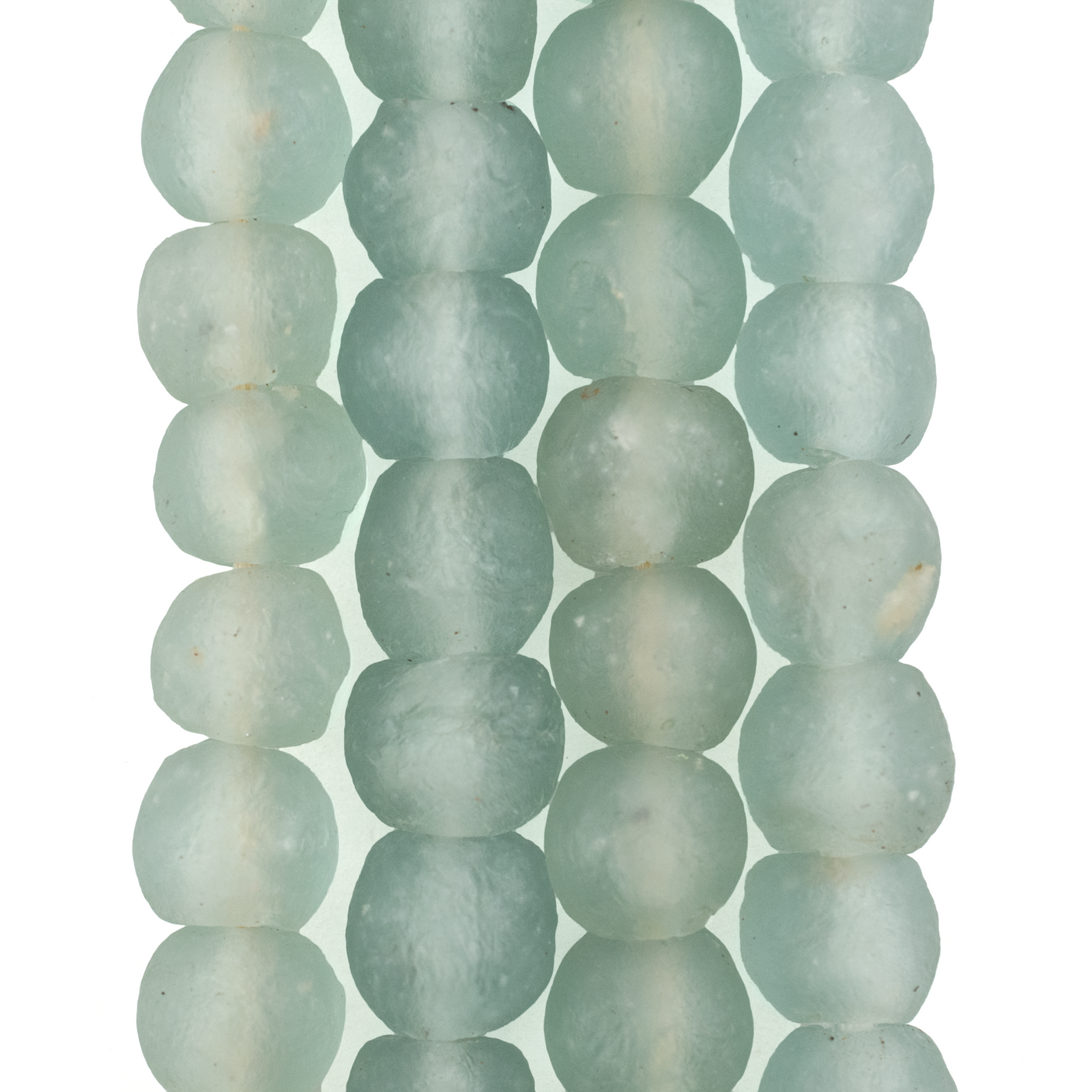 View of River Aqua Recycled Glass Beads (14mm) — The Bead Chest