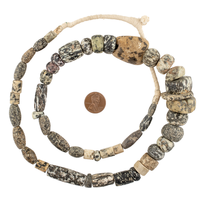 Ancient Mali Granite Stone Beads #17487