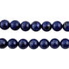 Vintage Round Dark Lapis Lazuli Beads (9mm)