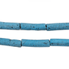 Turquoise Moroccan Pottery Beads (Cylinder)