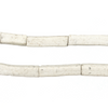 White Moroccan Pottery Beads (Rectangle)