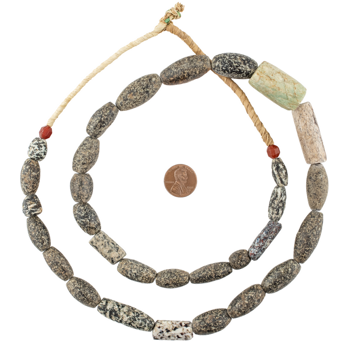 Ancient Mali Granite Stone Beads #17488