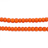 Orange White Heart Beads (6mm)