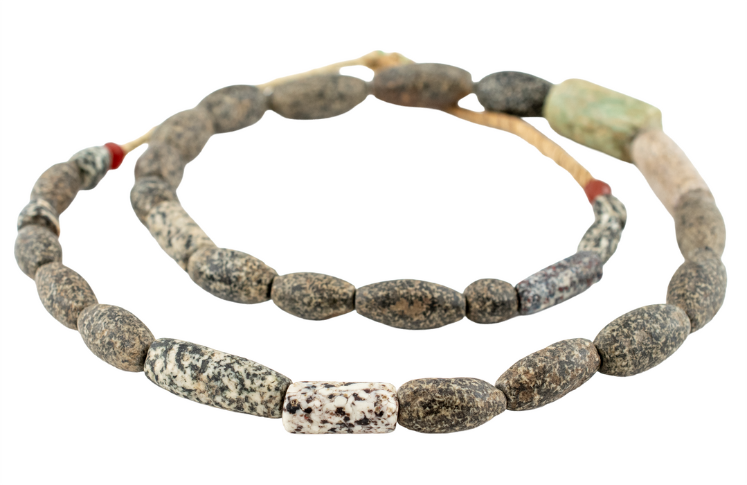 Ancient Mali Granite Stone Beads #17488