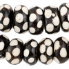 Polka Dot Batik Bone Beads (Large)