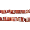 Red Rectangular Vintage Kakamba Beads (13x8mm) #17243