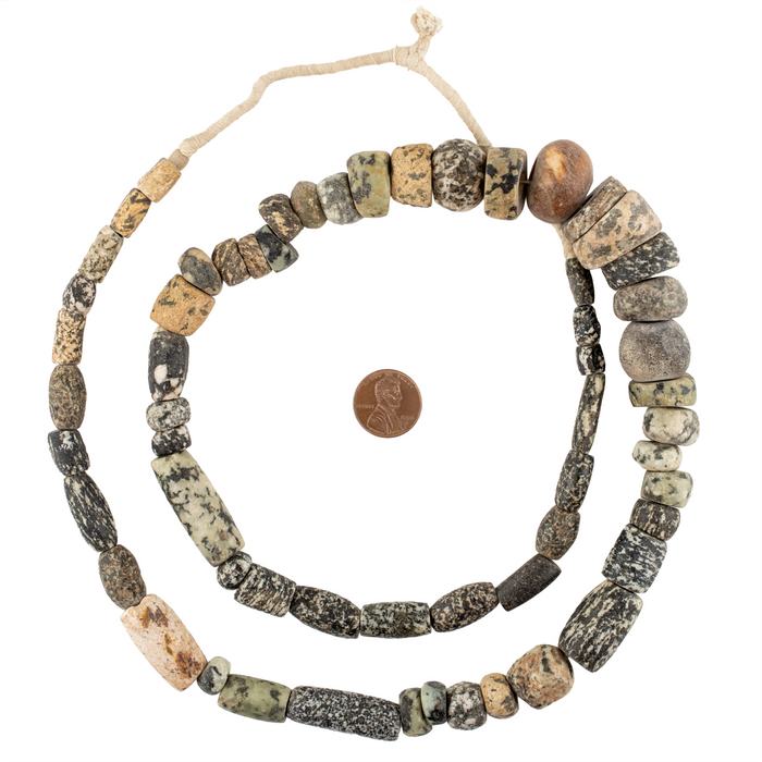 Ancient Mali Granite Stone Beads #17492