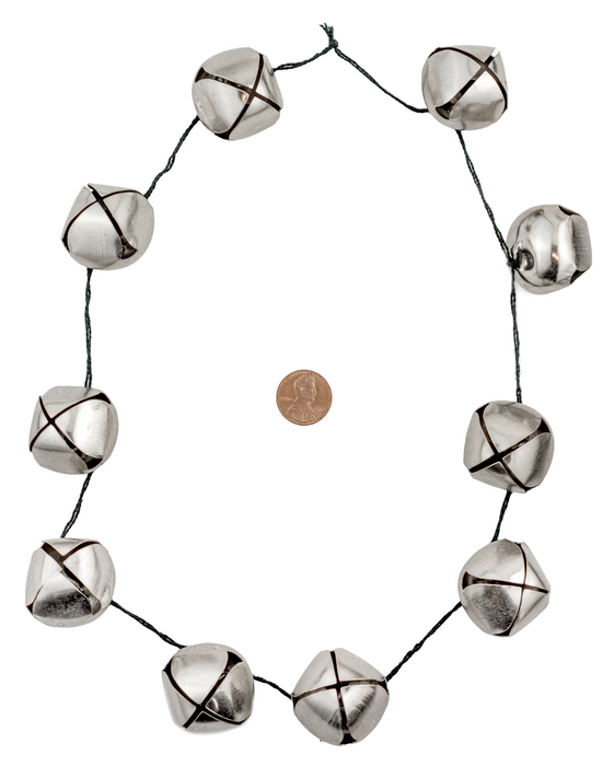 Jumbo Silver Bell Pendants (30mm)