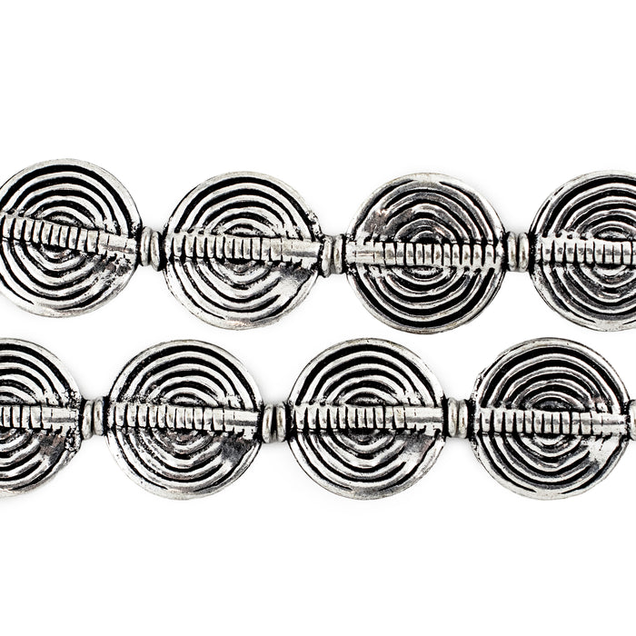 Circular Spiral Silver Beads (15mm) - The Bead Chest