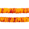 Orange & Red Vintage Kakamba Beads (10mm) #17244