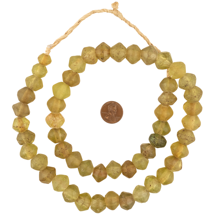 Antique Yellow Vaseline Beads