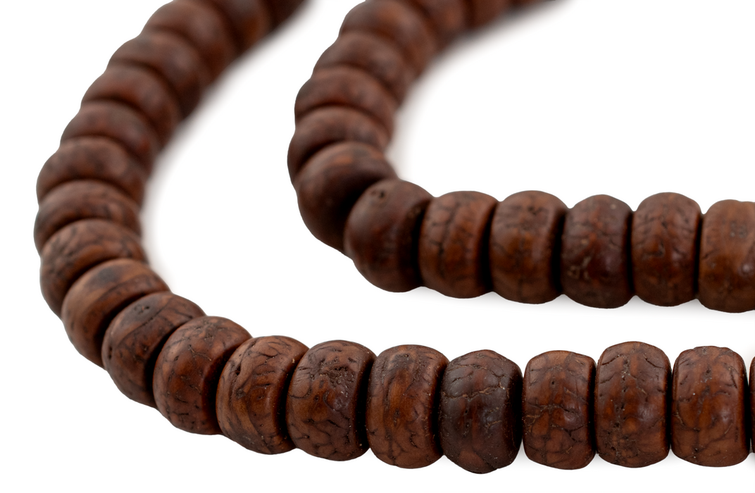 Deep Brown Bodhi Seed Mala Prayer Beads (12mm)
