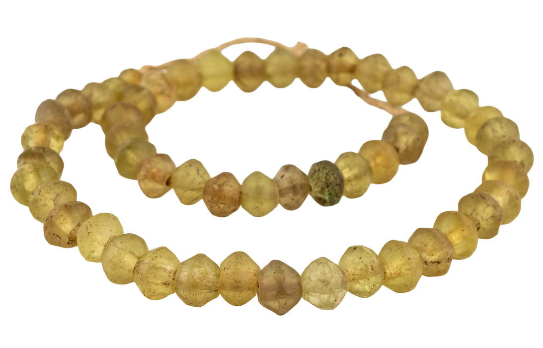Antique Yellow Vaseline Beads