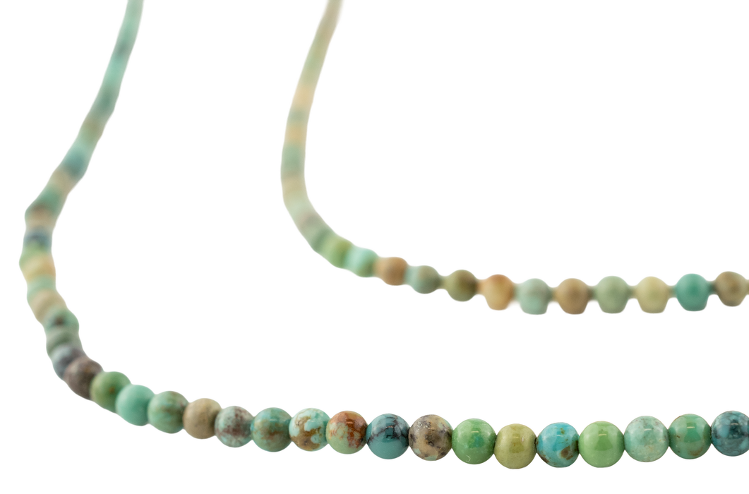 Aqua Green Round Turquoise Beads (3mm)
