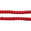 Red White Heart Beads (6mm)