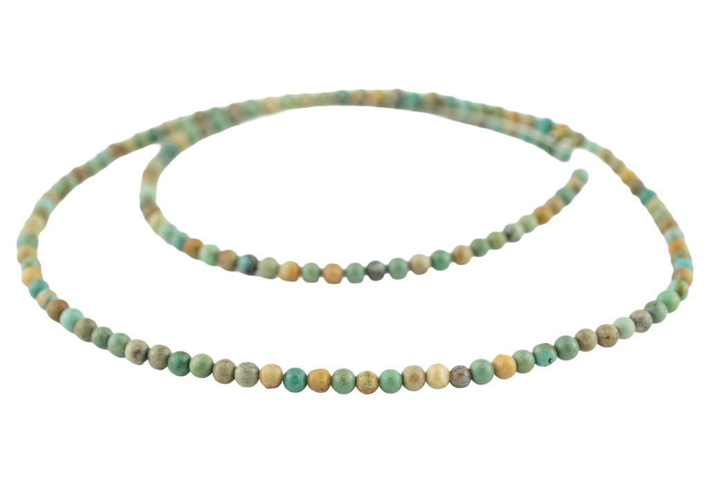 Aqua Green Round Turquoise Beads (3mm)