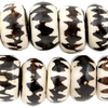 Inverted Chevron Design Batik Bone Beads (Large)