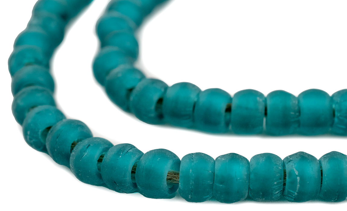 Translucent Teal Padre Beads (6mm) - The Bead Chest