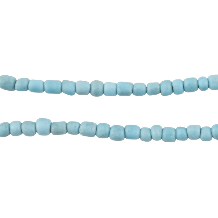 Turquoise Blue Ghana Glass Beads (2 Strands)