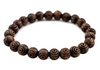 Brown Carved Olive Wood Bracelet