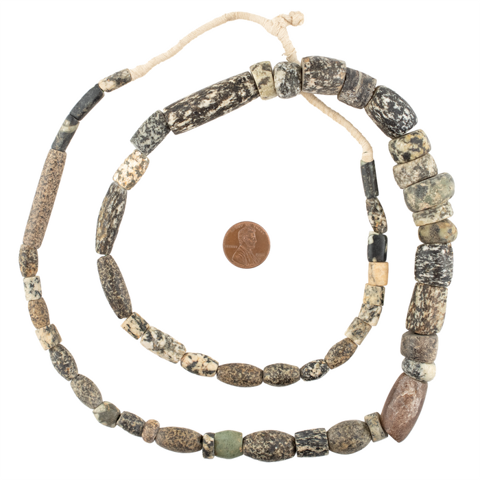 Ancient Mali Granite Stone Beads #17471