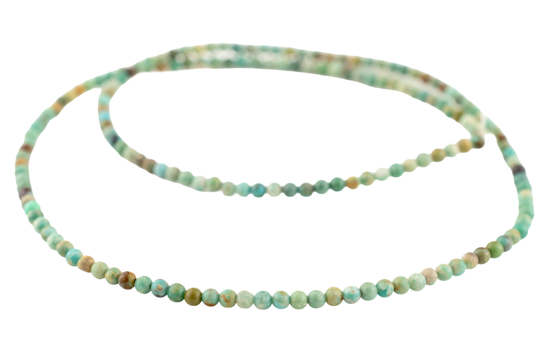 Aqua Green Round Turquoise Beads (2.5mm)