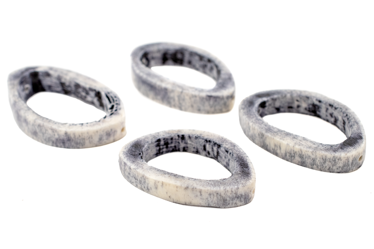Grey Camel Bone Ring Beads (Set of 4) — The Bead Chest