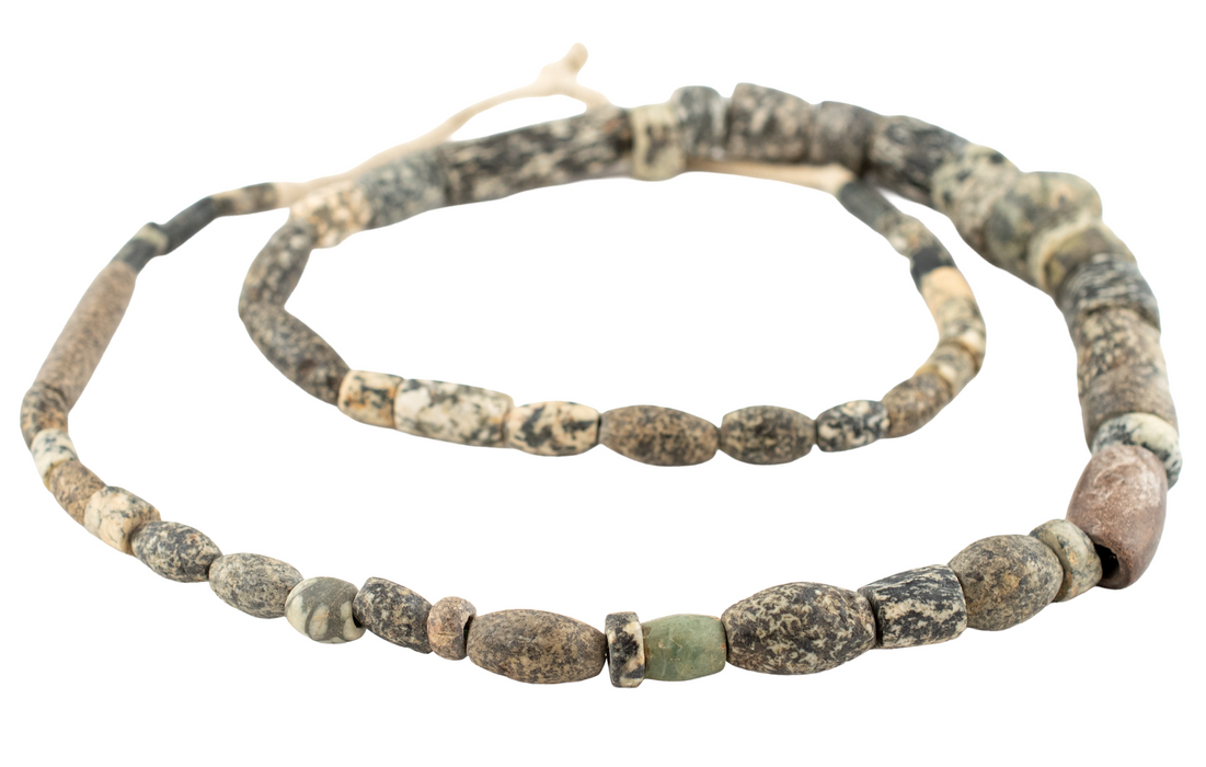 Ancient Mali Granite Stone Beads #17471