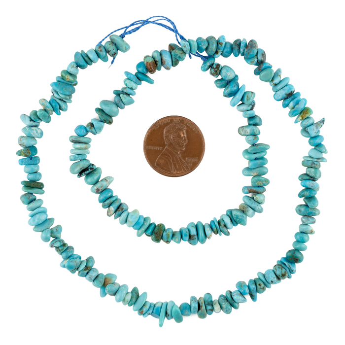 Blue Turquoise Chip Beads (4-5mm)