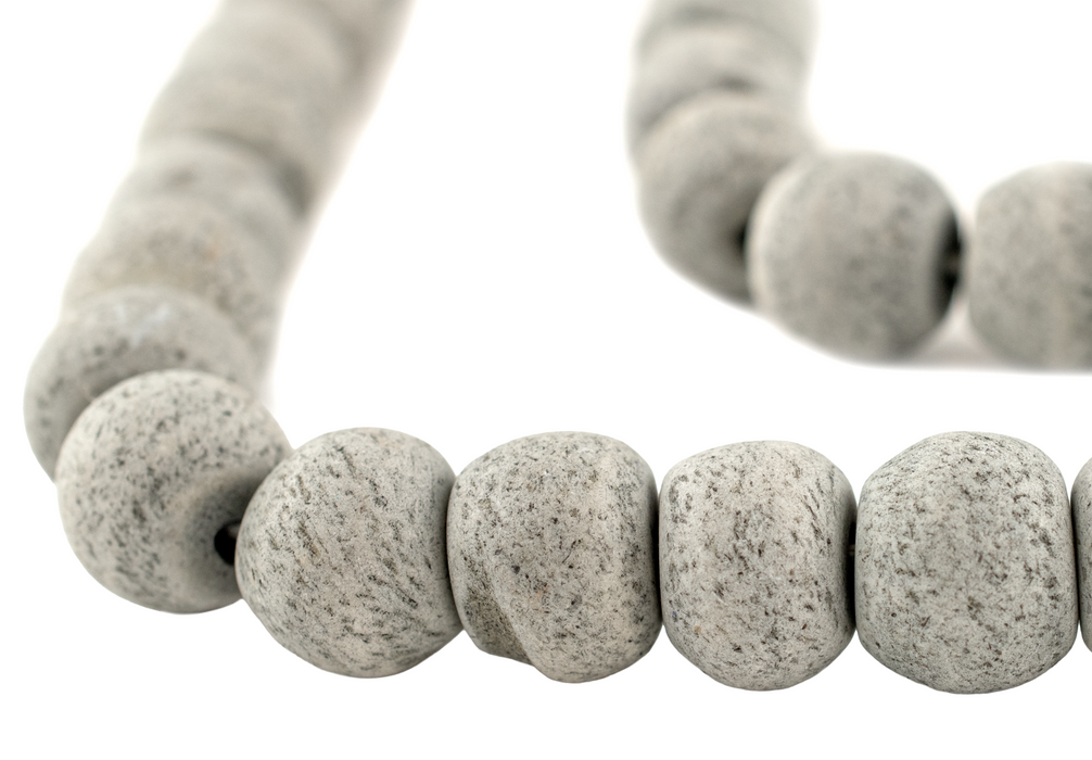 Round Grey Bone Beads (18mm)