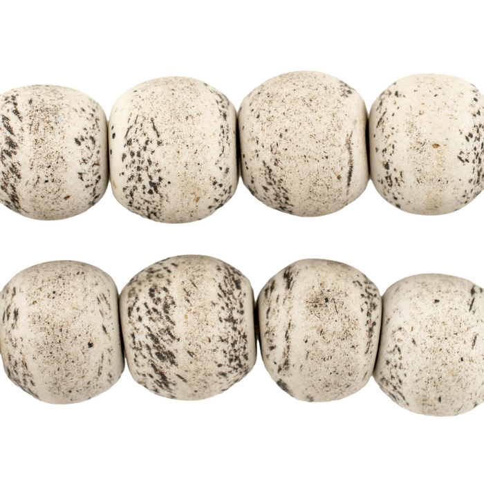 Round Speckled Bone Beads (18mm)
