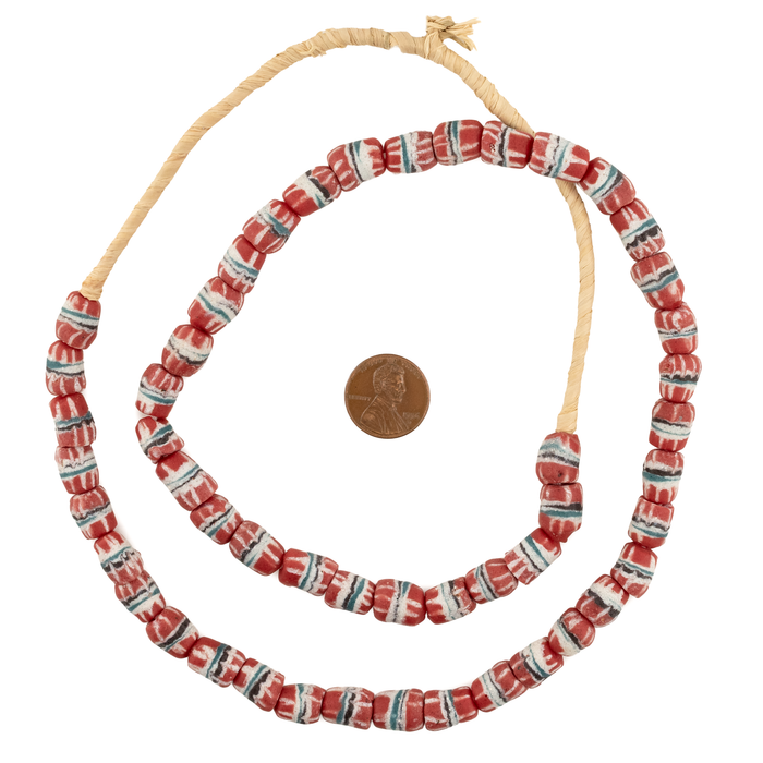 Cherry Red Strawstack Beads