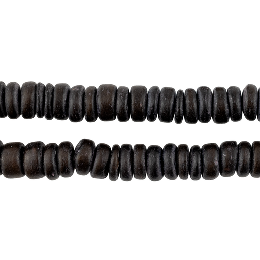 Extra Dark Purple Disk Coconut Shell Beads (8mm)