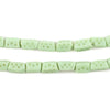 Pistachio Green Vintage Bohemian Dice Beads #15563