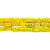 Yellow Vintage Bohemian Dice Beads