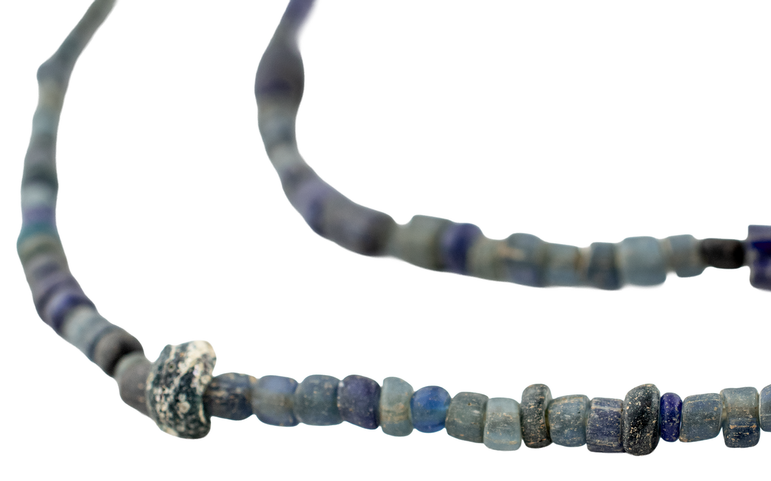 Rare Translucent Blue Ancient Djenne Nila Glass Beads