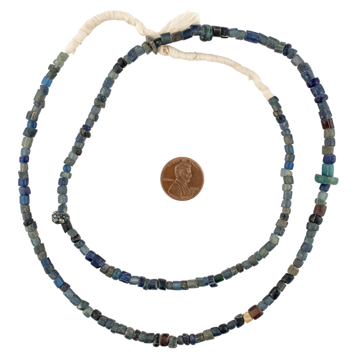 Rare Translucent Blue Ancient Djenne Nila Glass Beads