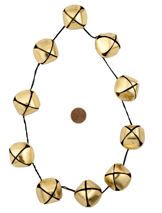 Jumbo Brass Bell Pendants (30mm)