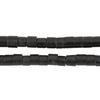 Vintage Czech Black Cylinder Beads (6mm)