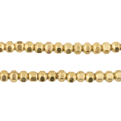 Faceted Brass Bicone Beads (5mm)