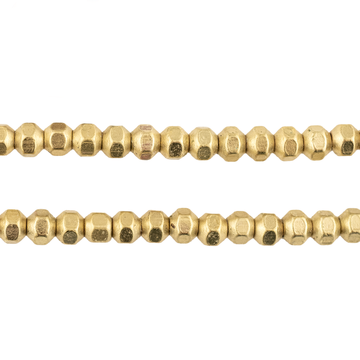 Faceted Brass Bicone Beads (5mm)