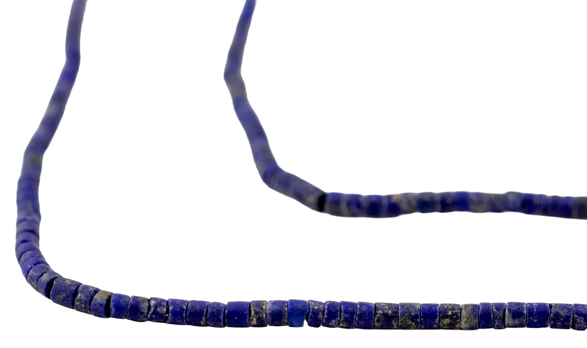 Lapis Lazuli Tiny Cylindrical Heishi Beads (2mm)
