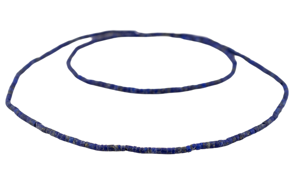 Lapis Lazuli Tiny Cylindrical Heishi Beads (2mm)