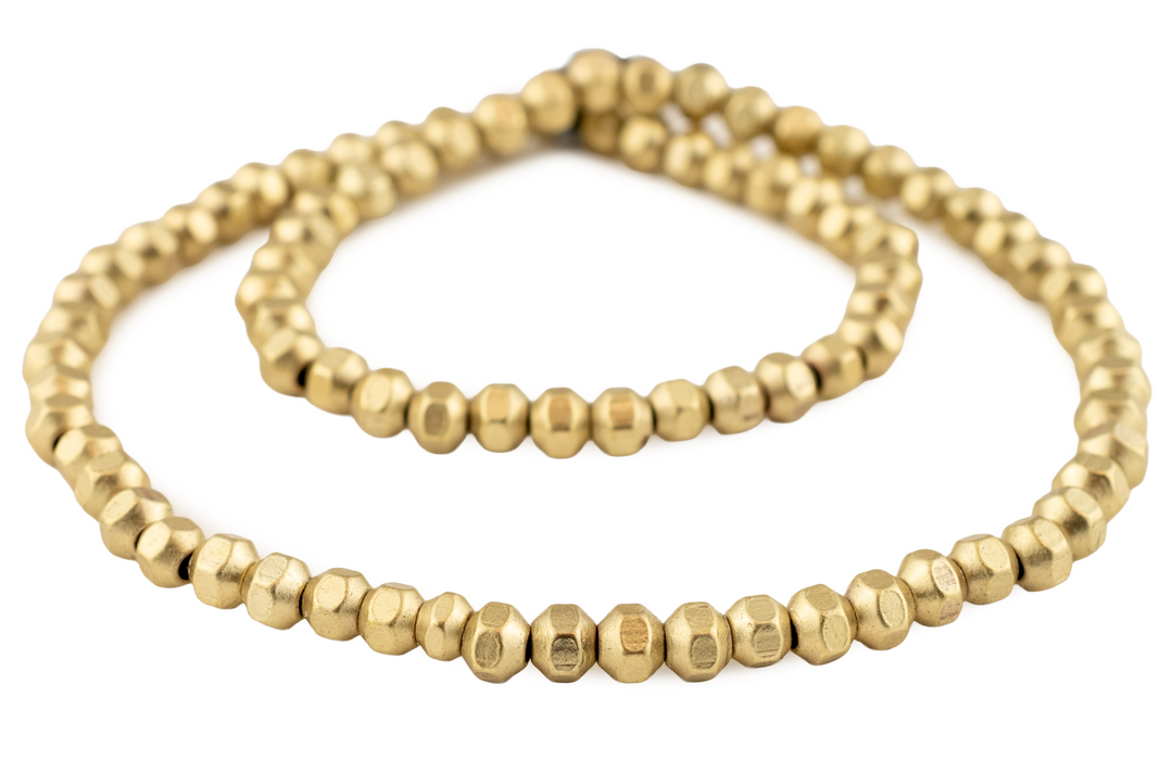 Faceted Brass Bicone Beads (5mm)