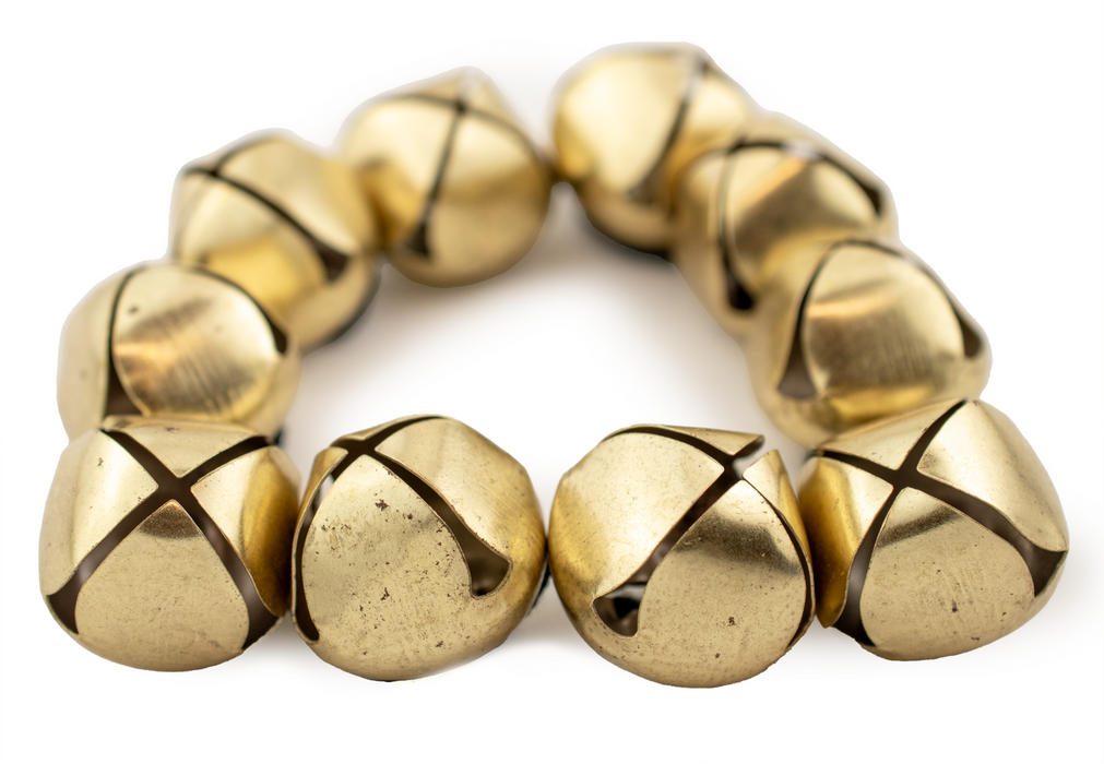 Jumbo Brass Bell Pendants (30mm)