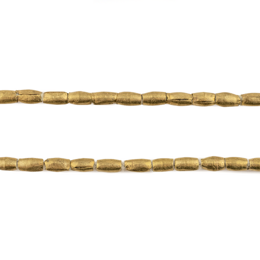 Folded  Brass Tube Ethiopian Beads (4x3mm)