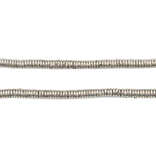 Kenya White Metal Heishi Beads