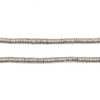 Kenya White Metal Heishi Beads