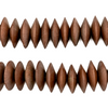 Green-Patina Brown Saucer Natural Wood Beads (15mm)